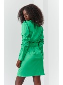 Rochie subtila cu decolteu plic, verde 9010 - Magazin online - Boutique